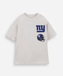 camiseta infantil de algodão giants nfl bege 8