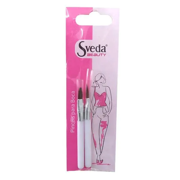 Kit de Mini Pincéis para Boca Sveda Beauty 2 Unidades