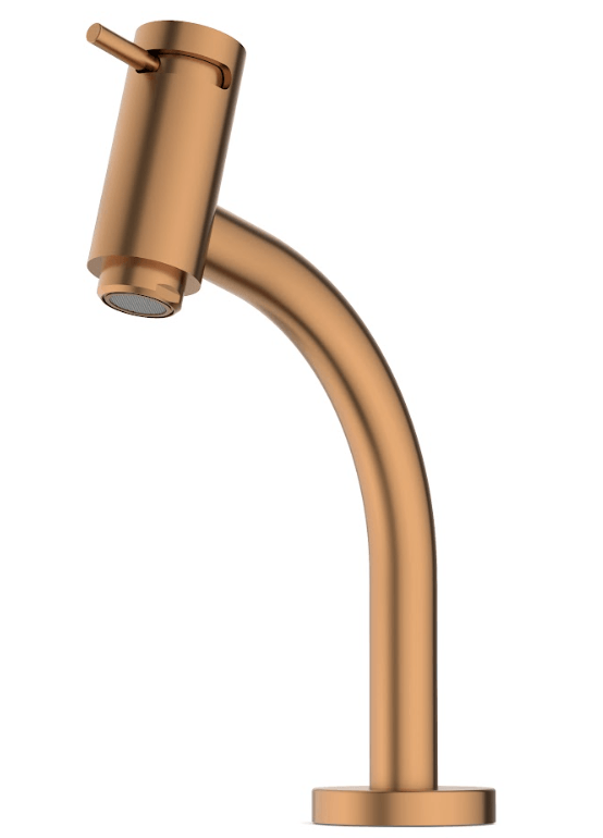 Torneira lavatório mesa bica baixa Basic rose gold Celite