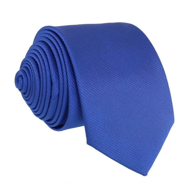Gravata Slim Social OEM Listrada em 100% Poliéster 1 e 40cm a 1 e 50cm Azul Royal para Traje Masculino Gravata Slim Social OEM Listrada em 100% Poliéster 1 e 40cm a 1 e 50cm Azul Royal Masculina