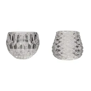 Castiçal Vidro Modelo Sortido 6,8×8×8cm LM3781BEL - honeyhome