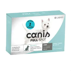 ANTIPULGAS E VERMIFUGO CANIS FULLSPOT CÃES DE 5 A 10KG KIT COM 2 ANTIPULGAS E VERMIFUGO CANIS FULLSPOT CÃES DE 5 A 10KG 1,00ML KIT COM 2