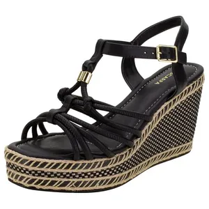 Sandália Feminina Anabela Via Scarpa - 139213947 PRETO 34