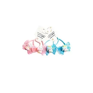 Kit Elásticos para Cabelo Menininha Poliéster Sortido 2 Peças 3x4x1,5cm LM2830 - honeyhome