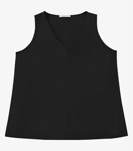 Regata Feminina Plus Size Secret Glam Preto G1