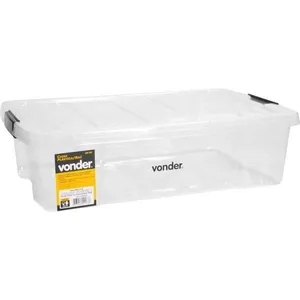 Caixa Plástica Ferram Baú 620x405x175mm S- Alça Transp