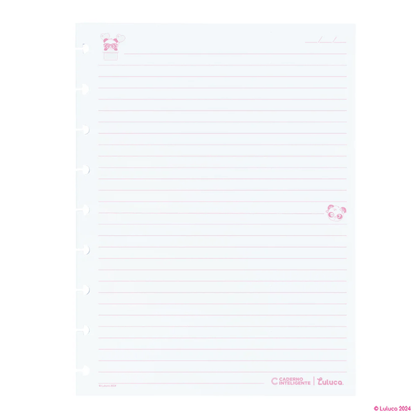 Refil Para Caderno Inteligente M Pandalu Glow By Luluca Pautado 50 Folhas