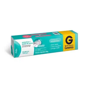 Nistatina 100.000UI/g + Óxido de Zinco 200mg Medley Genérico 60g Nistatina Óxido De Zinco Pomada Dermatológica 60g Medley