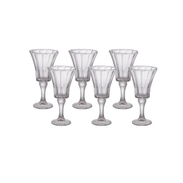 Conjunto Taças Para Água E Vinho Jennie Vidro Transparente 230ml 6 Peças TCVN022 - Hauskraft