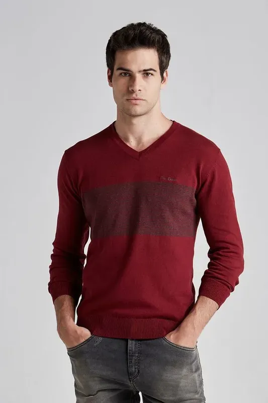 Suéter Gola v Riscas - Vinho - G