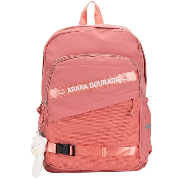 Mochila Feminina Arara Dourada RY66240 GOIABA