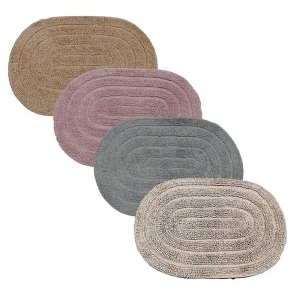 Tapete Multiúso Oval Algodão Sortido 40x60cm CK6465 - Clink