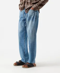 calça baggy masculina jeans com cinto azul 42