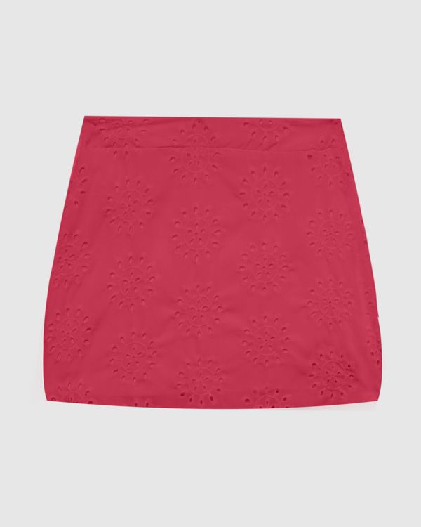 Saia Feminina Em Tecido De Laise Rosa - M
