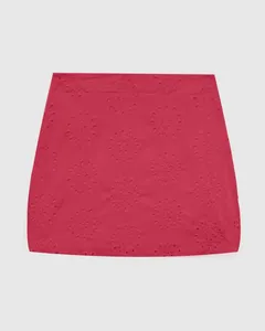 Saia Feminina Em Tecido De Laise Rosa - M