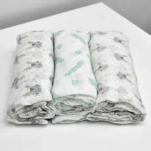 Cueiro Estampado com 3 Peças - 1544 Coelhinho Cinza