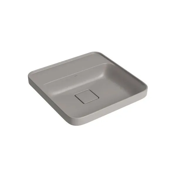 Cuba De Sobrepor Deca Slim 40x40 L.21040.m.85 Quadrada Com Mesa Soft Antracite