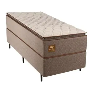 Cama Box Conjugado Solteiro Com Colchão 88x68x188 New Class Gazin Cr35322 Cacau