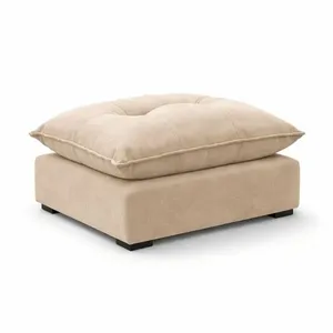 Cama Puff para Pet Black House Decor Cachorro e Gato Suede Bege 55cm X 40cm X 20cm 1 Unidade Cama Puff para Pet Black House Decor Cachorro e Gato Suede Bege 55cm X 40cm