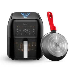 Fritadeira Elétrica Airfryer Max Space 8L e Panela Ichef Ultra Vermelha Sauté Petit 20cm | 220V