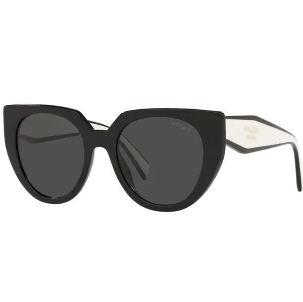 Óculos de Sol Feminino Prada Gatinho PR 14WS Cor Preto e Cinza