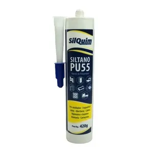 Selante de Poliuretano Selante PU 55 Cinza Siltano para Juntas de Dilatação com Elasticidade Permanente Cinza Silquim Selante de Poliuretano Selante PU 55 Cinza Siltano com Excelente Adesividade e Elasticidade Cinza