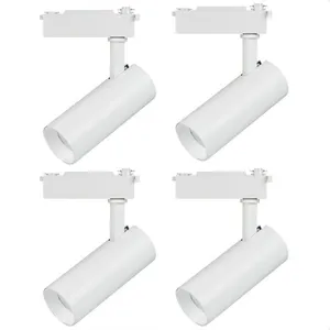 Kit 4 Spot Led Mr16 Para Trilho Eletrificado Branco 110/220v 6500k Frio