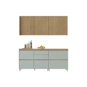 Cozinha Modulada Nesher Rainha Nesher 4 Peças CZ432 Nature/Verde