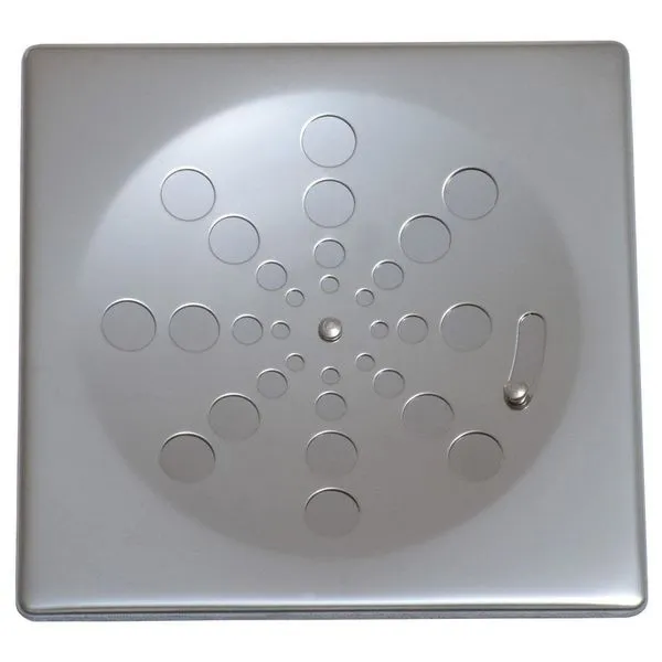 Ralo Grelha Inox Quadrada 15x15cm Polida Sem Caixilho Com Fecho - ESTILMAX