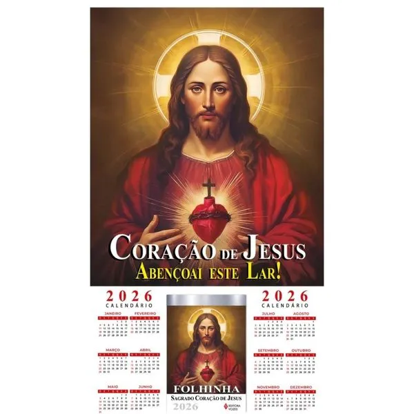 Folhinha Do Sagrado Coração De Jesus Calendário