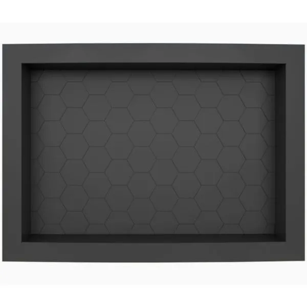 Nicho MAX P100465 Hexagonal 66CM Plástico Injetado Acabamento Polido Decoração Preto Cozimax Nicho MAX P100465 Hexagonal 66CM Plástico Polido Preto Cozimax