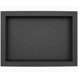 Nicho MAX P100465 Hexagonal 66CM Plástico Injetado Acabamento Polido Decoração Preto Cozimax Nicho MAX P100465 Hexagonal 66CM Plástico Polido Preto Cozimax