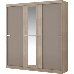Guarda-roupa 3 Portas 3 Gavetas com Espelho - Carraro Allegro 885 Carvalho / Atacama