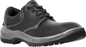 Sapato de Couro Preto com Cadarço com Biqueira Composite - SAFETLINE 35