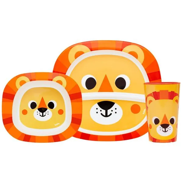 Kit Refeição Buba Zoo Leão Colorido Único