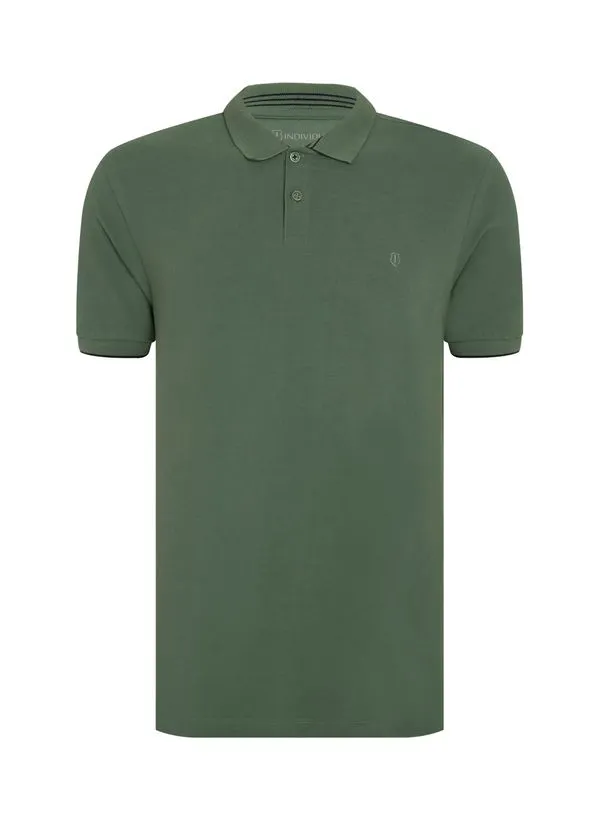 Polo Slim Fit Punho Friso Masculina Individual P