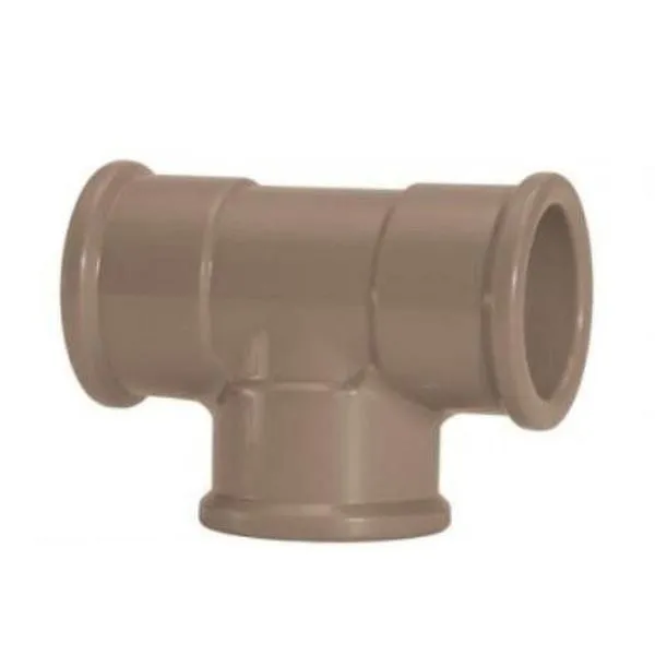 Tee de Redução 40x32mm Pvc Soldável para Tubos Hidráulicos de Alta Pressão Plastubos Tee de Redução 40x32mm Pvc Soldável para Tubulação Hidráulica Plastubos
