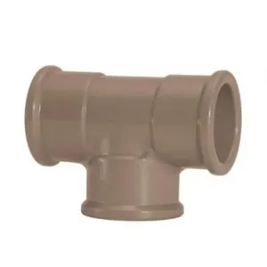 Tee de Redução 40x32mm Pvc Soldável para Tubos Hidráulicos de Alta Pressão Plastubos Tee de Redução 40x32mm Pvc Soldável para Tubulação Hidráulica Plastubos