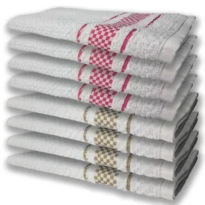 8 Panos De Prato Atoalhado Felpudo Premium 4 Rosa 4 Marrom
