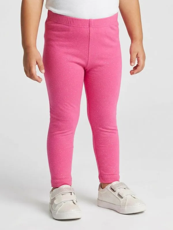 Calça Legging Com Glitter Infantil Para Menina- PINK 1