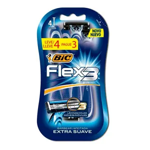 Aparelho de Barbear Bic Flex 3 Leve 4 Pague 3 APAR BARB BIC LV4 PG3 FLEX 3