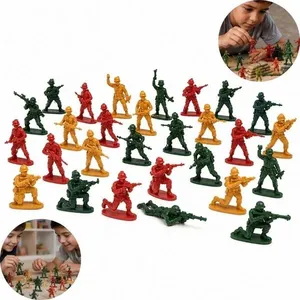 Kit 90 Soldadinhos de Plástico Exército Militar Miniaturas Faz de Conta JR0899 Brinquedo Infantil Kit 90 Soldadinhos de Plástico Exército Militar JR0899 Brinquedo