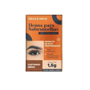 Henna Para Sobrancelha Della&Delle Castanho Médio 1,5g