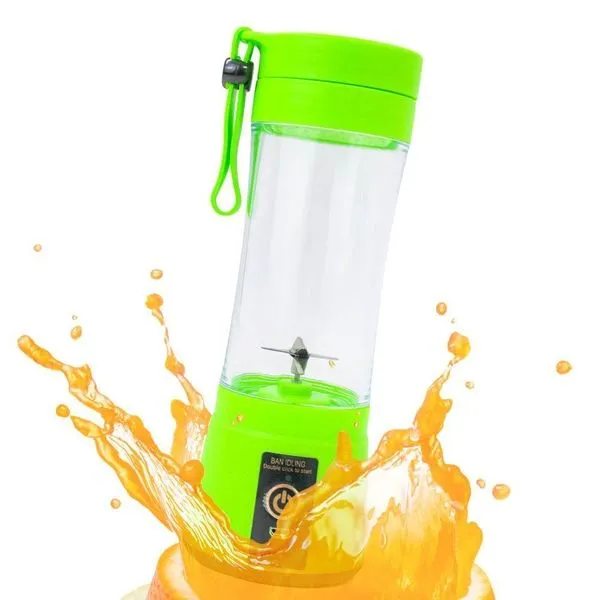 Juice Cup Mini Liquidificador Portátil Usb 380ml Elétrico Azul – Bateria Recarregável E Design Compacto Verde