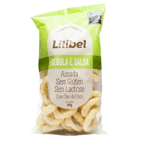 Biscoito Lilibel Cebola E Salsa 80g BISCOITO LILIBEL 80G CEBOLA E SALSA