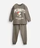 pijama longo infantil snoopy cinza 4