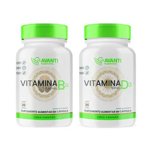 Kit Vitamina B12 + D3 Suplemento Alimentar - Avanti Supplements Kit Suplemento Alimentar B12 + D3
