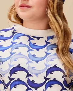 Moletom Cropped Golfinho Est Golfinho Fundo Off White - 8