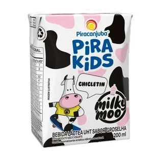 Bebida Láctea Piracanjuba PiraKids Milky Moo Chicletin 200ml