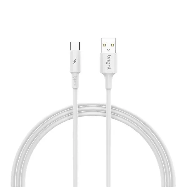 Cabo USB Tipo-C Bright 2A 1 Metro Branco CB002 (MP)